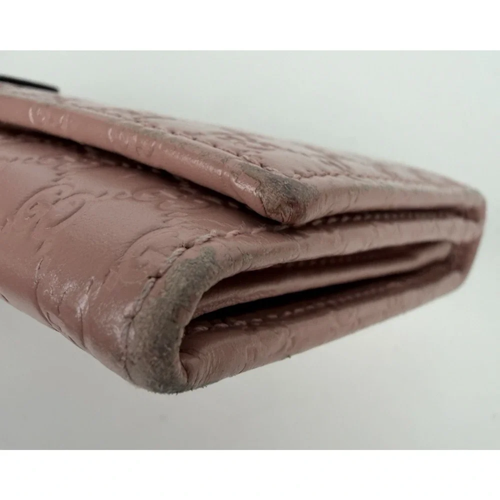 Gucci Microguccissima Continental Bifold Flap Wallet in Pink Leather - Picture 8 of 14